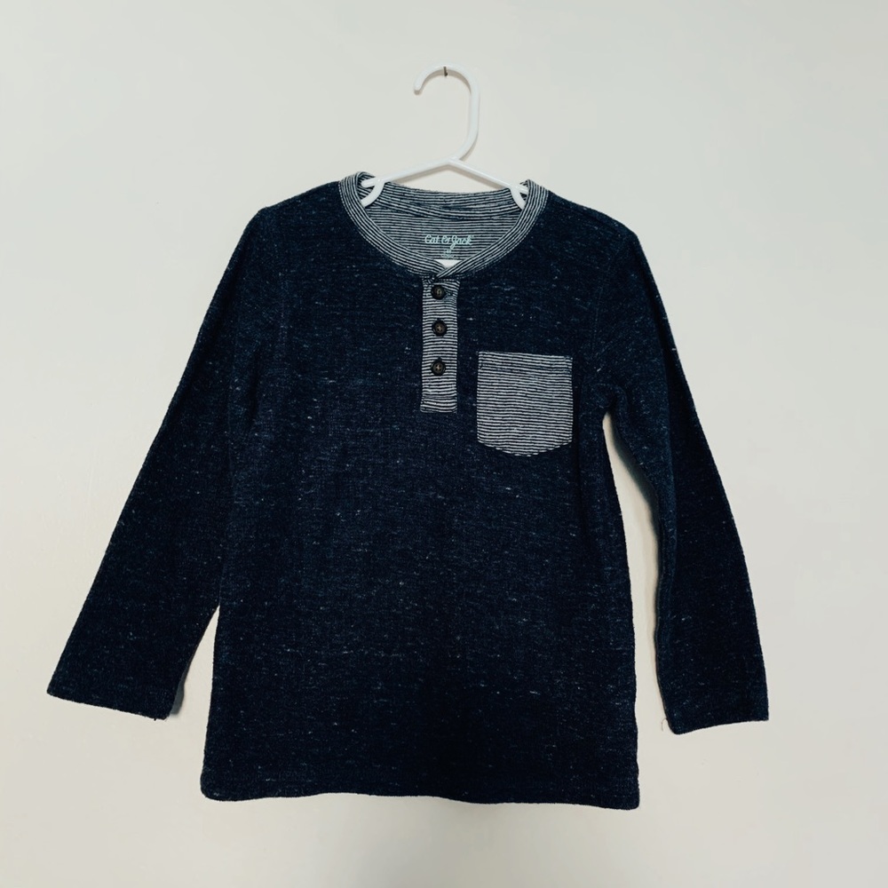 Navy Henley Long Sleeve